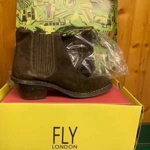 London Fly Leather boots, slip on Size 39